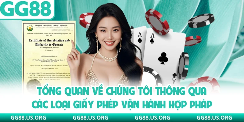 Tổng quan về chúng tôi thông qua các loại giấy phép vận hành hợp pháp